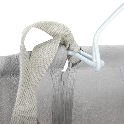Household Essentials Door Hanging Laundry Bag, Washable Canvas Bag with Loop Handle, Holds Two Loads of Laundry, Great for Dorms and Small Spaces, Grey by Household Essentials - Image 6