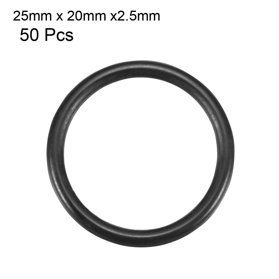 50 PCS Nitrile O-Rings 24mm OD 20mm ID 2mm Width - Buna-N Sealing Gaskets