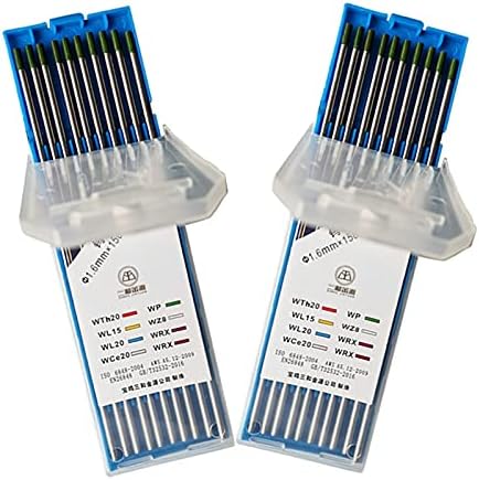 10PCS/Set Argon Arc Welding Tungsten Needle Rod Tungsten Electrode For Aluminum Alloy Welding WP Green Argon Arc Welding Rods (Diameters:3MM)