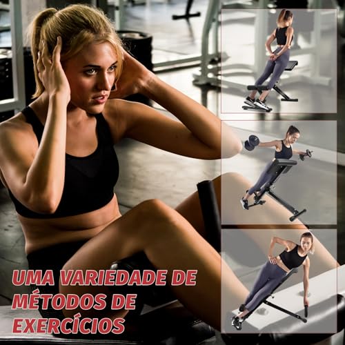 5 NíVeis Roman Chair, Banco Academia, Banco Supino, Banco de Supino, Cadeira Extensora MusculaçãO, B