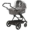 Playshoes Universele regenhoes voor kinderwagen, regenhoes met klittenbandsluiting en elastiek, transparant, één maat