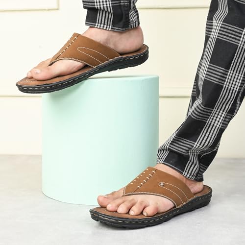 Image of Centrino Sandal for Men | Grip Insole for Stability | slippers for men | Modern Look with Straps | Soft & Comfortable Men's Sandal | Bounce Back Anti-Skid Water Resistant Comfortable Footwear (9261)