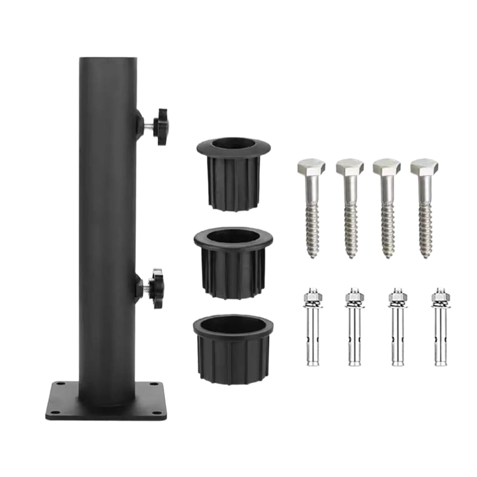 Patio Umbrella Base Iron Adjustable Flag Pole Holder for Balcony Garden Pool-image-39