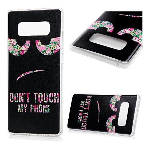 MOLLYCOOCLE Galaxy Note 8 Case,Lightweight Ultra-Thin Full Body Protection Flower Pattern Soft Flexible TPU Material Transparent Protective Cover for Samsung Galaxy Note 8 - Flowers Eyes