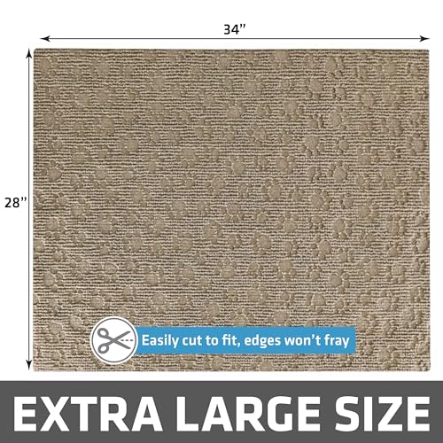 Image of Drymate Cat Litter Box Mat, Litter Trapping Mat, Waterproof, Urine-Proof, Absorbent, Machine Washable, Soft on Paws, Contains Mess, Protects Floors, Kitten Supplies, Tan, 28x36 XL