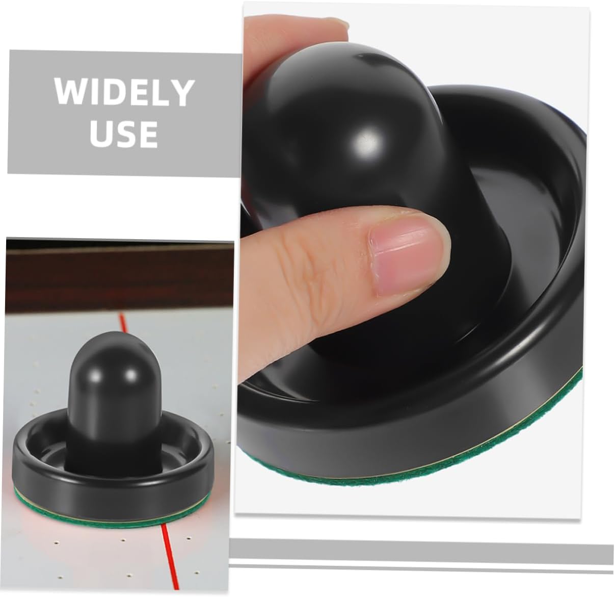 2 Sets of Ice Hockey Table Accessories Replacement Pucks and Paddles for Game Tables Lightweight Plastic for Family and Friends Fun