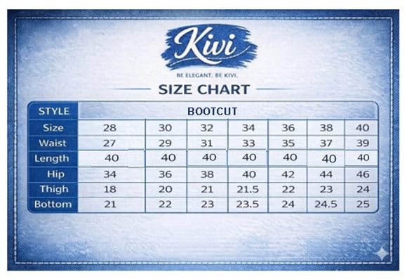 Image of KIVI Women's Boot Cut Cotton Trousers | Stylish Ladies Bottoms for Casual Outings, Modern Dressing, Soft Fabric Feel, Relaxed Movement & Boot-Cut Silhouette for Trendy Styling