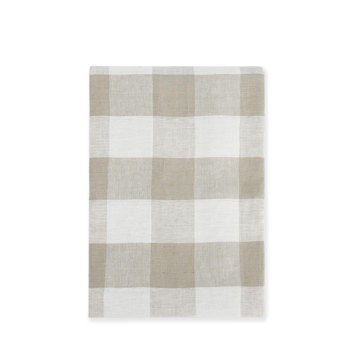 Sophie Allport Warm Stone Gingham Linen Tablecloth