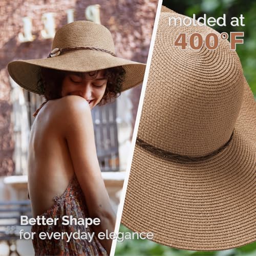 Sombrero de Playa para Mujer con Ala Ancha y Protección UV miniatura 4
