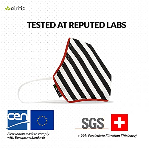 Image of airific by NIRVANA BEING 2.0 N95, FFP2 Washable and Reusable Mask for Adults | Anti Pollution Mask | Tested at International Labs Nano Technology Filter