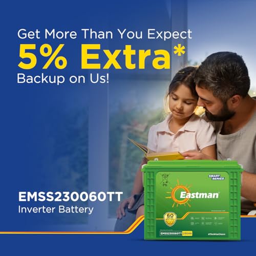Image of Eastman EMSS230060TT 230Ah Tall Tubular Inverter Battery | Lead Acid | 60-Month Warranty | Compatible with 700VA-2000VA Inverters