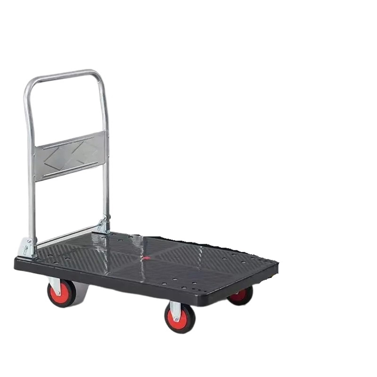 Platform Truck Cart, Pulling Pushing Goods Platform Truck Cart Trolley Folding Flatbed Four Wheel(58 38cm)