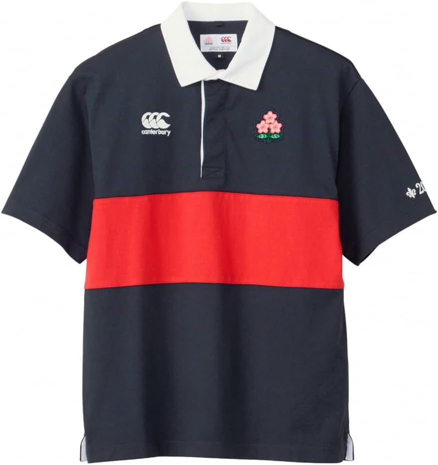美品】 ssz × canterbury ラグビーシャツ ネイビー