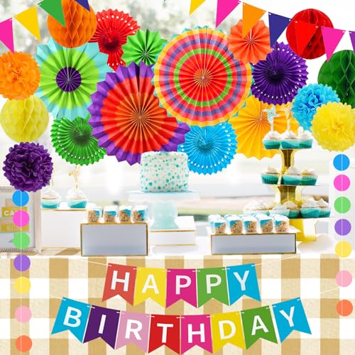Image of Colorful Birthday Decorations Mexican Fiesta Party Decorations Supplies