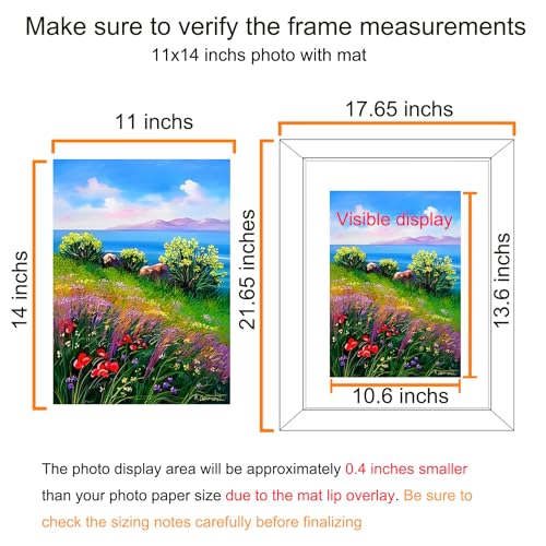 Image of BESCRCL 16x20 Frames, Picture Frames for Wall, Single, Brown