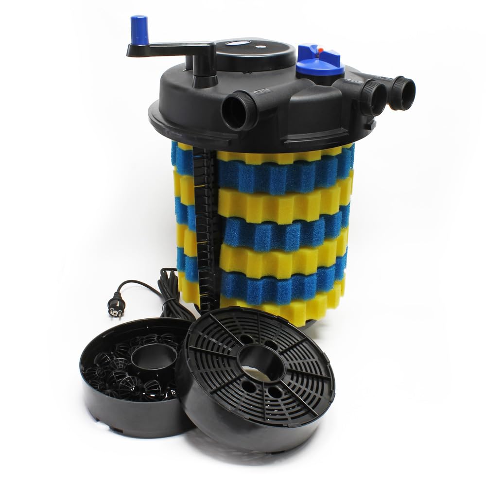 SunSun CPF-50000 SET 80000l 55W UVC NEO10000 Bomba Manguera Set de filtro para estanque