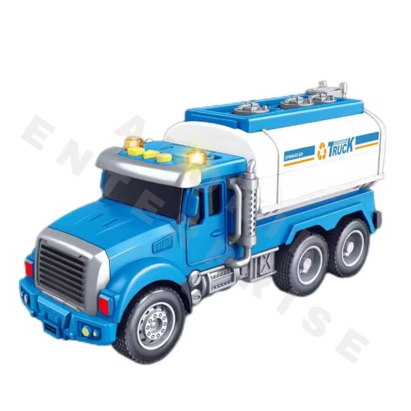 Image of Garbage & Water Dispenser Truck Toys for Boys Large Trash Truck with Trash Can Dumping Function with Lighting and Sound KidsBest Gift (Pcak of 2)