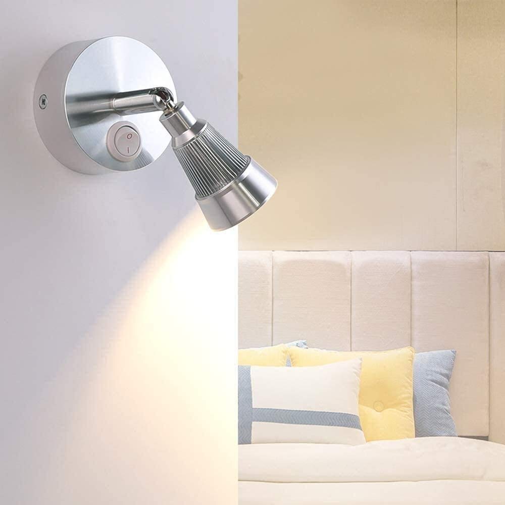 Halterung Licht Minimalistischen Stil Metall Halterung Beleuchtung Nachtlicht 3W Hotelzimmer Schlafzimmer Ausstellungsraum Led-Licht Scheinwerfer Hintergrund Nacht Leselampe Edelstahl Halterung