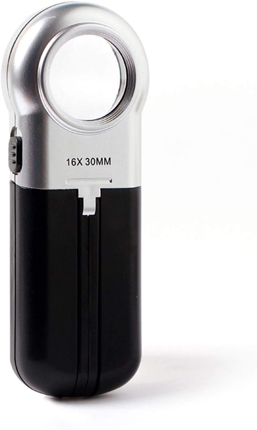 Loupe 16 ordinateurs de poche pliable haute puissance bureau de lecture avec lampe intégrée