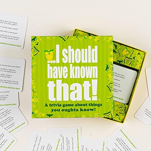 I should have known that. 21026" About Things You Oughta Know. Trivia Card Game
