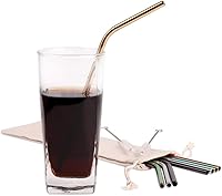 Vista 4 de H&S Pajitas de metal reutilizables para beber – 8 piezas – Juego de pajitas de acero inoxidable multicolor – Pajitas de metal multicolor – Pajitas