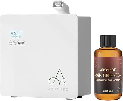 Scent Diffuser and 3.38 Fl Oz 100ml 24K Celestia Hotel Scent Diffuser Oil, Aroma & Longer Lasting