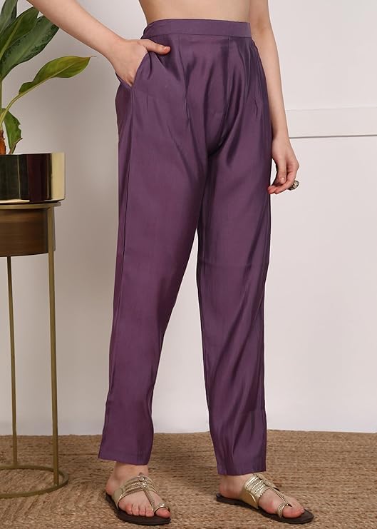 Image of Women's Viscose Rayon Embroidered Kurta Pant Set with Dupatta