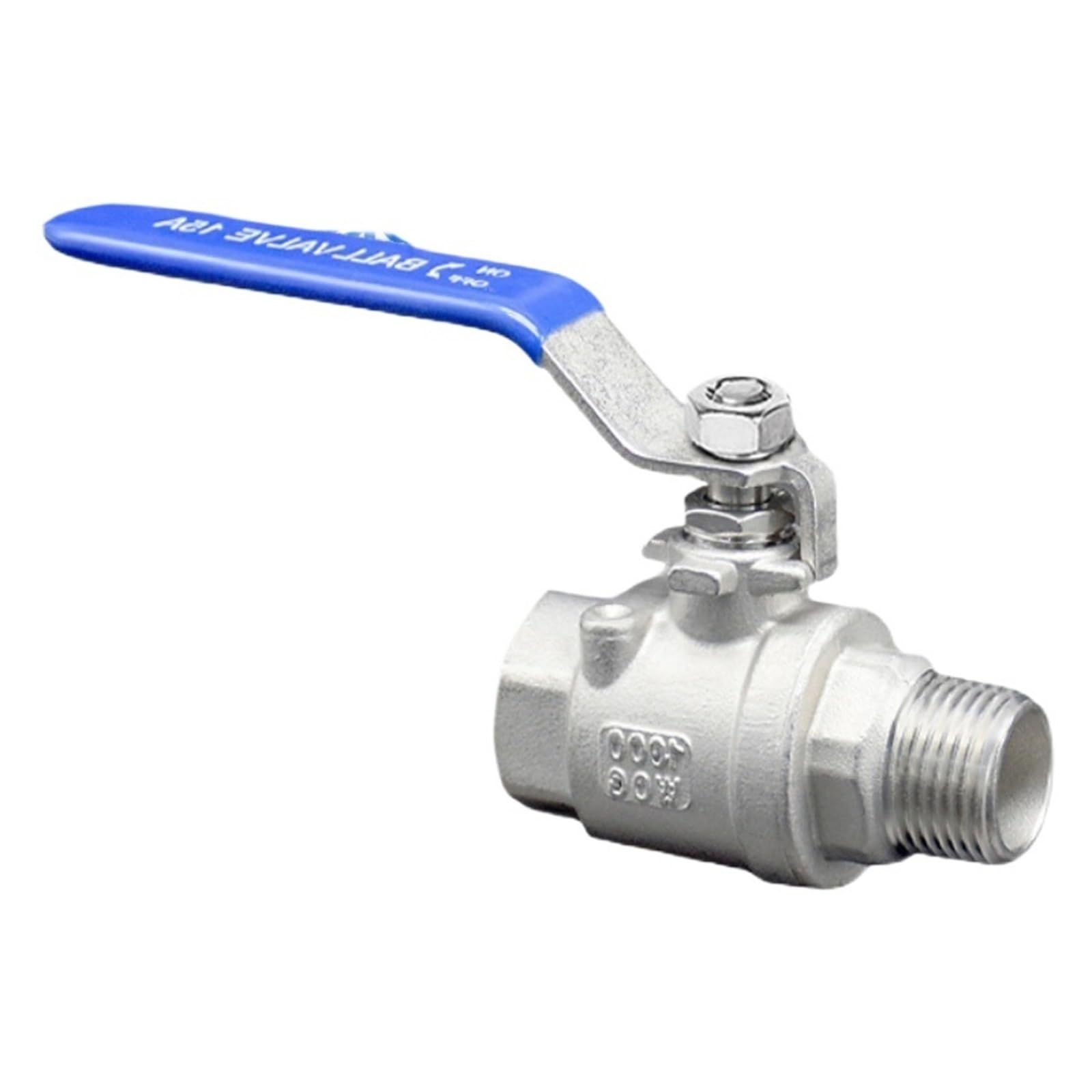 Válvula de bola de acero inoxidable 304 rosca BSPT de 1/2 pulgada