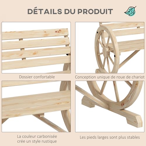 Banc de jardin robuste en sapin pour remplacer vos meubles usés - 6