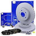 ATE Bremsenset Vorderachse inkl. Bremsscheiben vorne Ø 305 mm belüftet und Bremsbeläge vorne + Verschleißkontakt Kompatibel mit MERCEDES C-Klasse, E-Klasse