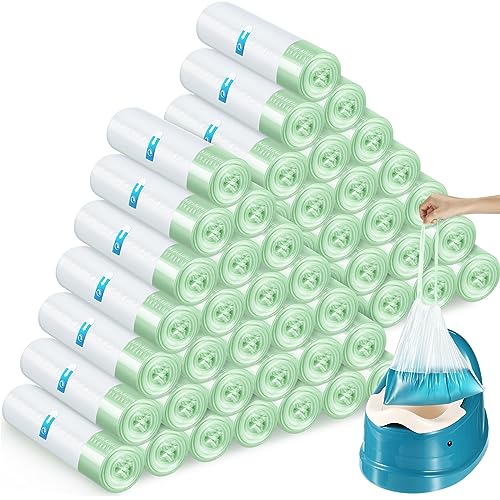 Seajan 1000 Pieces Potty Chair Liners with Drawstring Training Toilet Seat Potty Bags Disposable Portable Travel Universal Potty Chair Liner Bags Cleaning Bag for Kid Toddlers Pet Outdoor, 44 x 24 cm