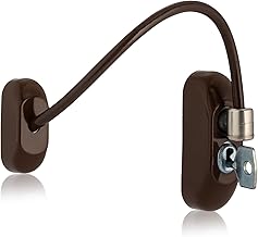 XFORT Viper Window Restrictor with Key Lock Cable Brown Durable Child Safety Lock for Window Safety