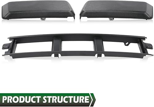 Miniatura 6 de GRAND ORANGE Panel de moldura de rejilla inferior delantera y almohadillas de parachoques insertos tapas de extremo compatibles con Ford F150