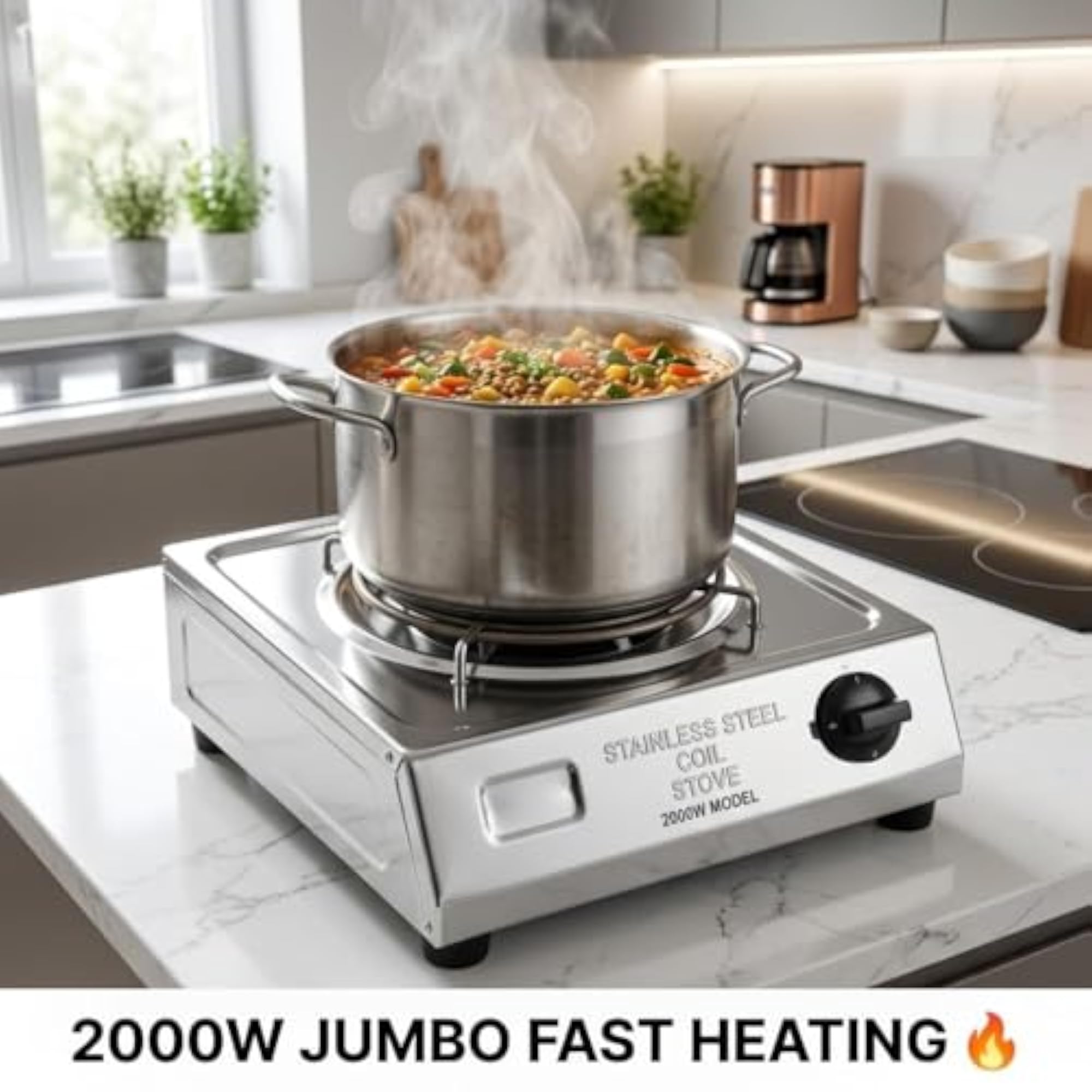 2000W Electric Hot Plate, Iron Body
