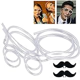 IXIGER Funny straw Glasses Flexible Drinking Straw Novelty Eyeglass Frame Bar Accessories for...