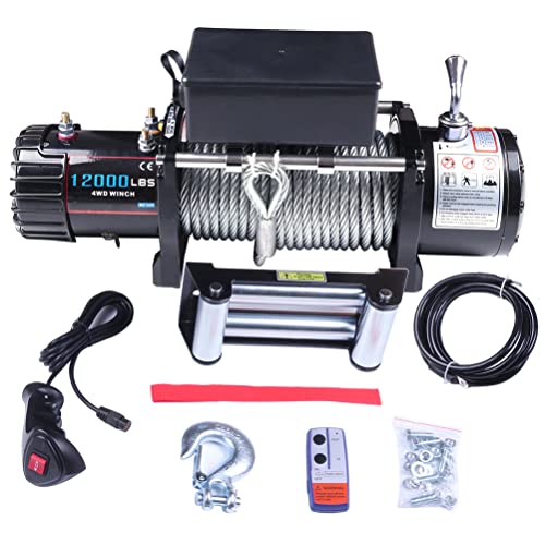 Winche Eléctrico 12V 12000LB Cuerda de Acero ECCPP miniatura 6