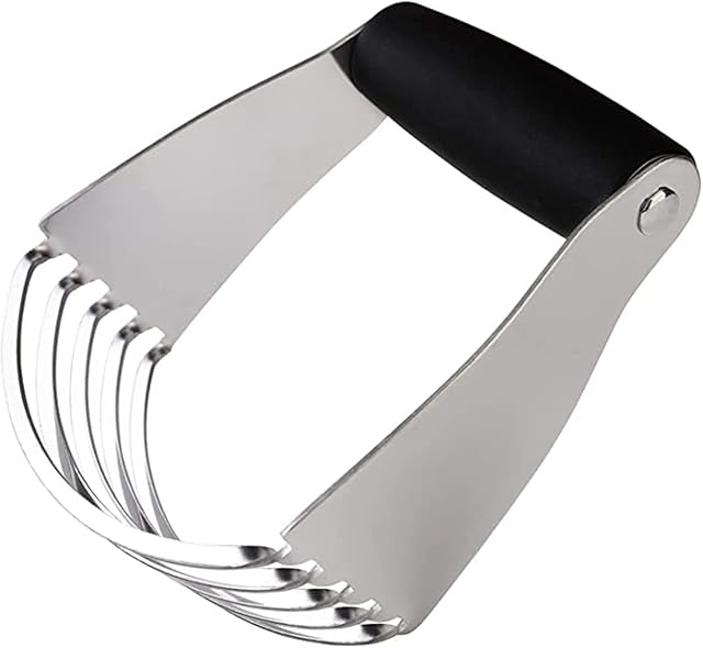 Dough Cutter Stainless Steel Pastry Cutter Baking Dough Blender with Nonslip Handle for Flavor Cream Buffer Pasta Pie Crust and Cake