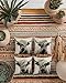 YCHZ Highland Cow Throw Pillow Covers 18x18 inch, Set of 4 Soft Linen Rustic Decorative Cushion Covers, Western Farmhouse Accent Pillowcases, Highland Cow Decor for Couch Sofa Chair Bed Living Room