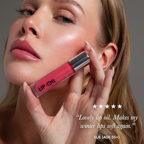 Image of Rodial Plumping Collagen Lip Oil Sugar Coral 0.13fl.oz, Vegan Collagen-Infused Lip Oil with Macadamia and Jojoba Oil, Deep Hydration for Fuller-Looking Pout, Ultra-Nourishing Formula for Silky Lips
