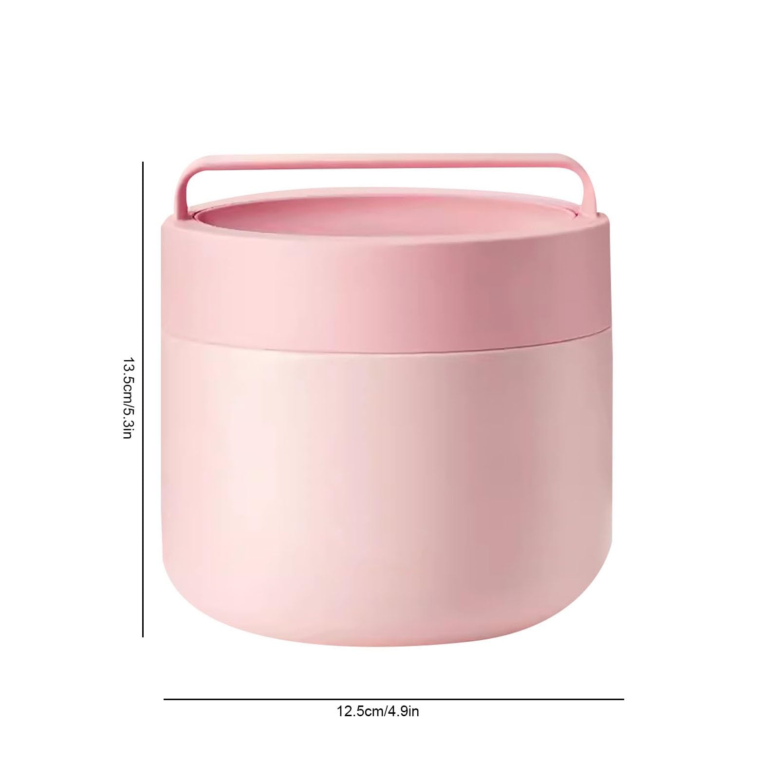 Lonchera, Fiambrera Grande, Hermética y con Aislamiento para el Trabajo y la Preparación de Comidas, a Prueba de Fugas y Derrames, con Cubiertos(Pink,Large)