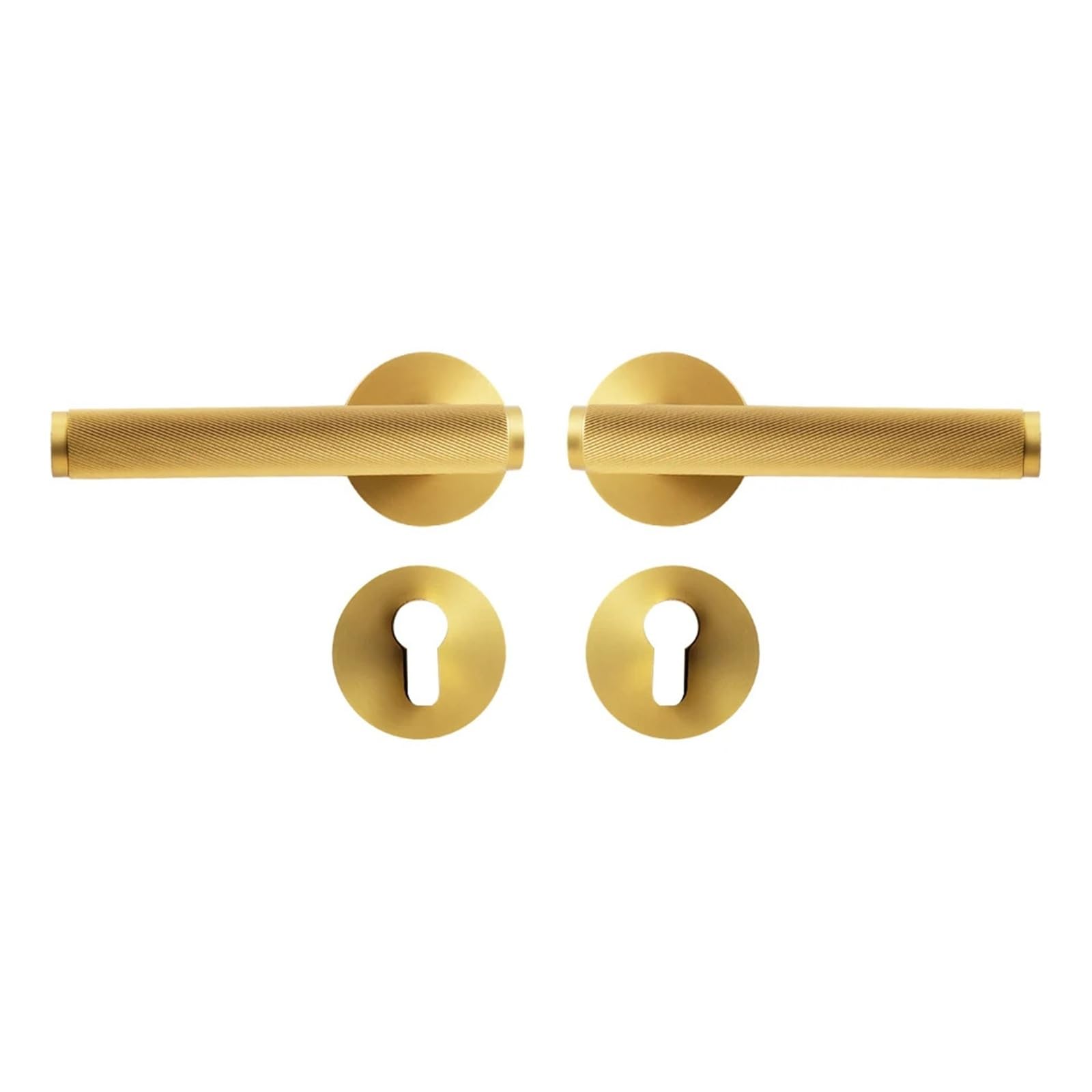Fbxrxzfpj Gold-Dummy Indoor Handle Lock Bedroom Door Silent Split Anti-Insertion(Gold-Dummy)