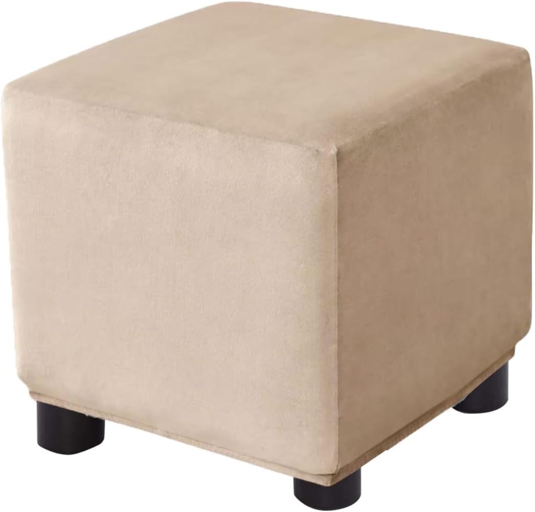 QUARKZMAN Stretch Ottomanbezug Rechteckig - Dehnbarer Hockerüberwurf In Dunkelblau