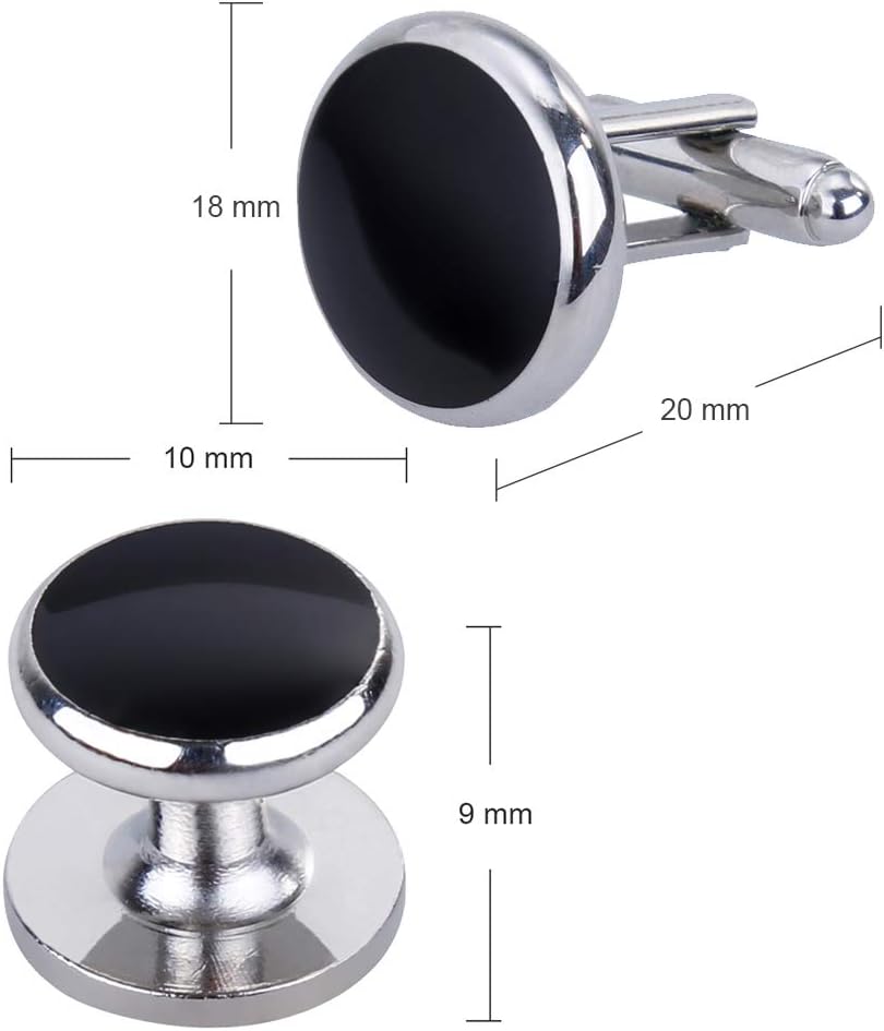 Best Gift for Men Rovtop Mens Cufflinks and Studs, Tuxedo Shirt Cufflinks and Studs Set for Men, Brass Cuff Links and Shirt Studs for Wedding/Banquet/Ceremony/Business