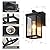 JOKAONOTL Dusk to Dawn Porch Lights with GFCI Outlets Waterproof Outdoor Wall Lights Exterior Lighting Fixtures Modern Outside Lights Wall Mount for House Patio Garage,Black,11.8''H, 2 PC