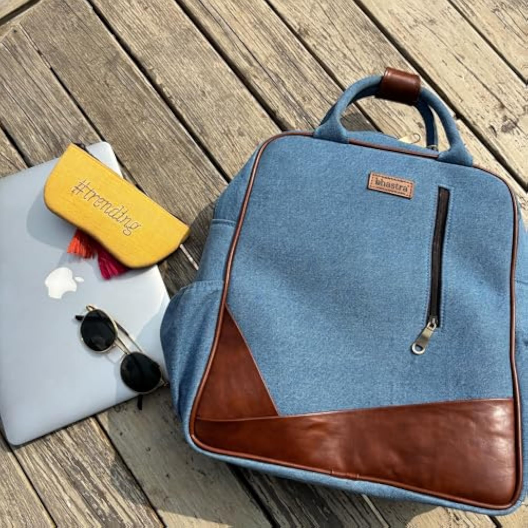 Denim Backpack Laptop Casual & Travel Bag
