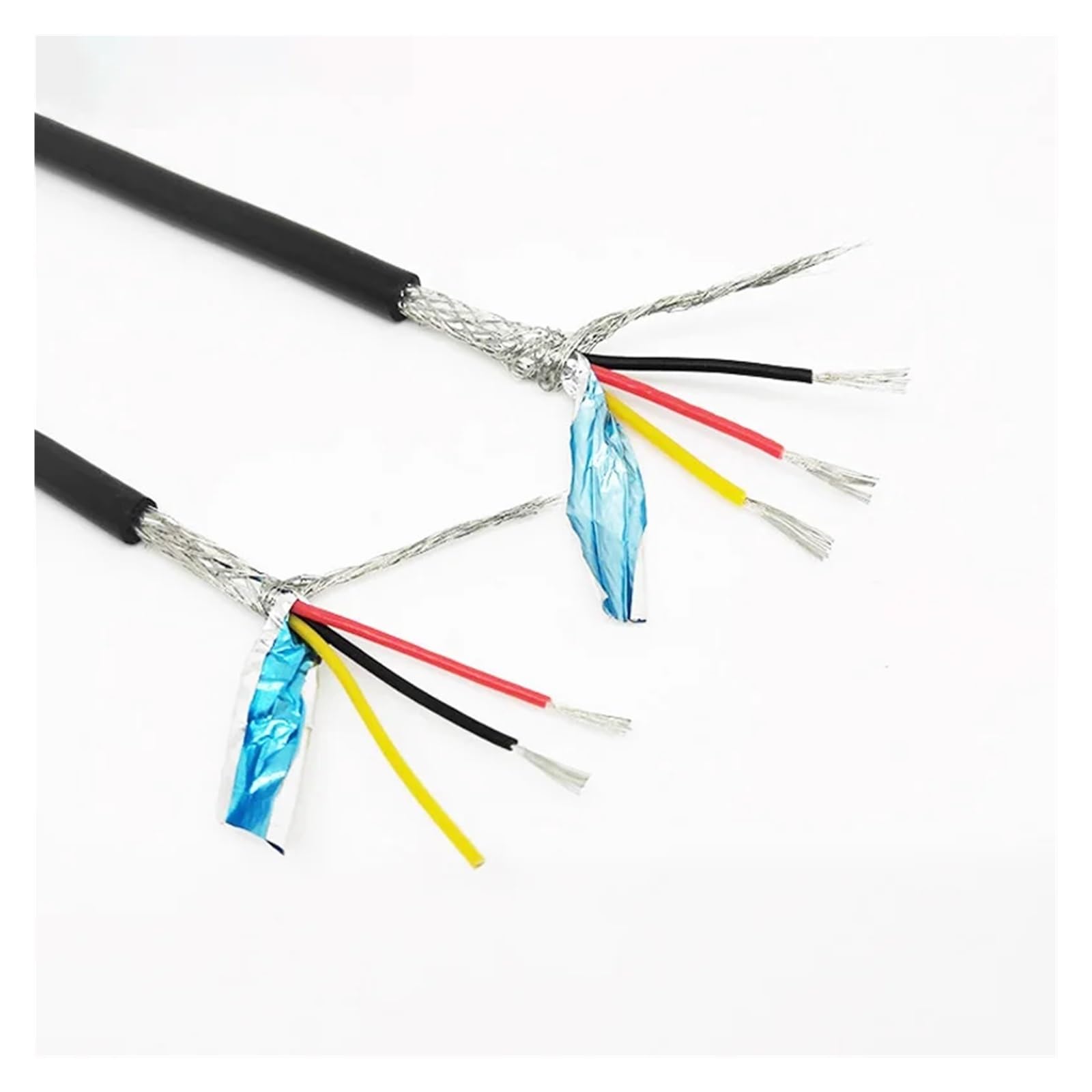 Cavo schermato a 3 conduttori 14-26 Filo di rame for segnali di controllo isolato in PVC(3CORES-22 AWG 0.3MM2,10 Meters)