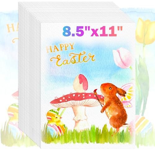 Image of 8.5 inchx11 inch Watercolor Paper, Loose Drawing Paper,20 Sheets Water Color Paper | 140lb /300gsm, Art Paper for Drawing, Coloring, Painting, Sketching, Crafting, Art Office School Supplies for Kids Adults