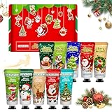 10PCS Handcreme Weihnachten Set,Hand Creams Set,Handcreme Weihnachtsgeschenke,Hand creme für sehr Trockene Rissige Hände,Hände Fuß Feuchtigkeitscreme,Geburtstagsgeschenk für Frauen/Mama Geschenk (1)