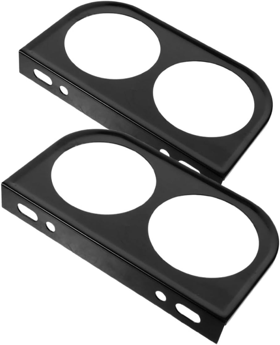 Vaguelly 2pcs 52mm Dual-Hole Iron Gauge Mount Panel Bracket for Automotive Dashboard Instrument Panel, Car Meter Gauge Holder Compatible with Vehicle Interior Accessories