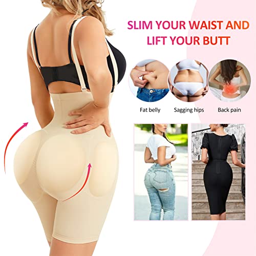 Butt Lifter Shapewear For Women Tummy Control Panties Body Shaper Padded Hip Enhancer Underwear Thigh Slimmer Fajas Shorts Beige #TOP4